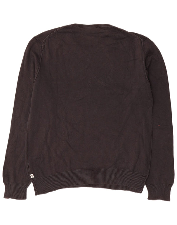 Timberland Mens Slim Fit Crew Neck Jumper Sweater XL Black Cotton
