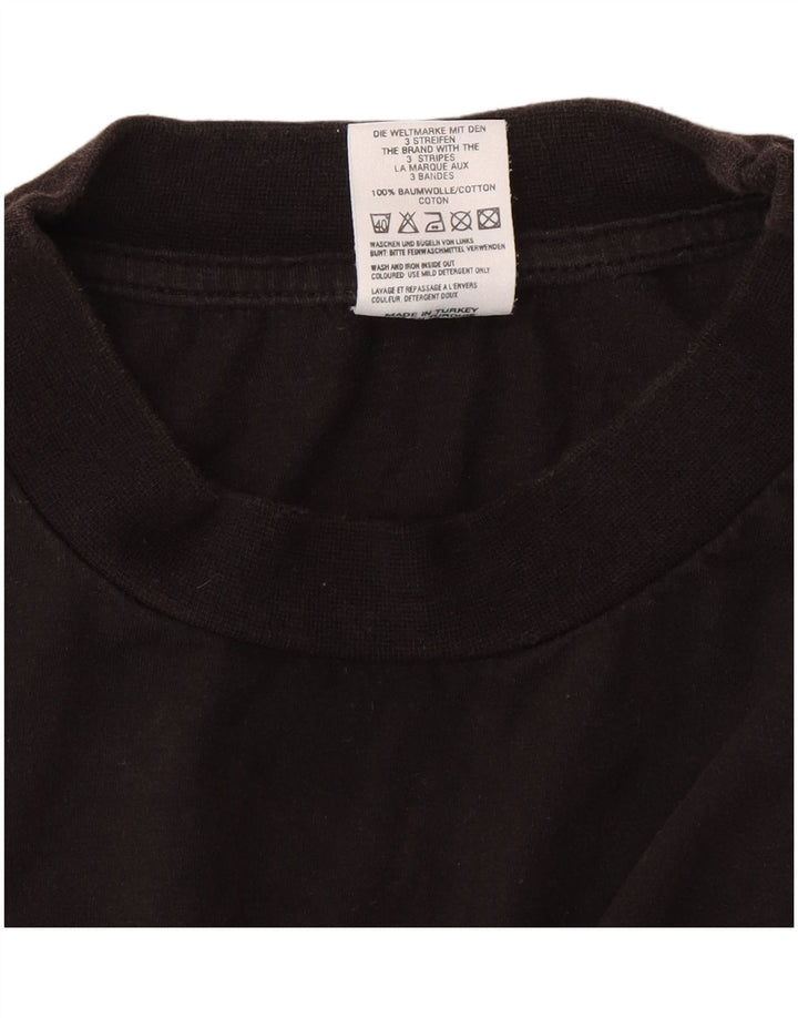 Adidas Mens T-Shirt Top XL Black Cotton