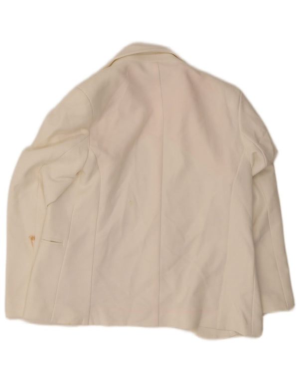 Oasis Womens Open Blazer Jacket UK 8 Small White Polyester