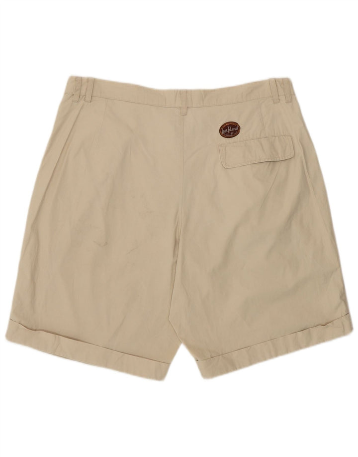 VINTAGE Mens Pegged Chino Shorts IT 50 Large W34 Off White