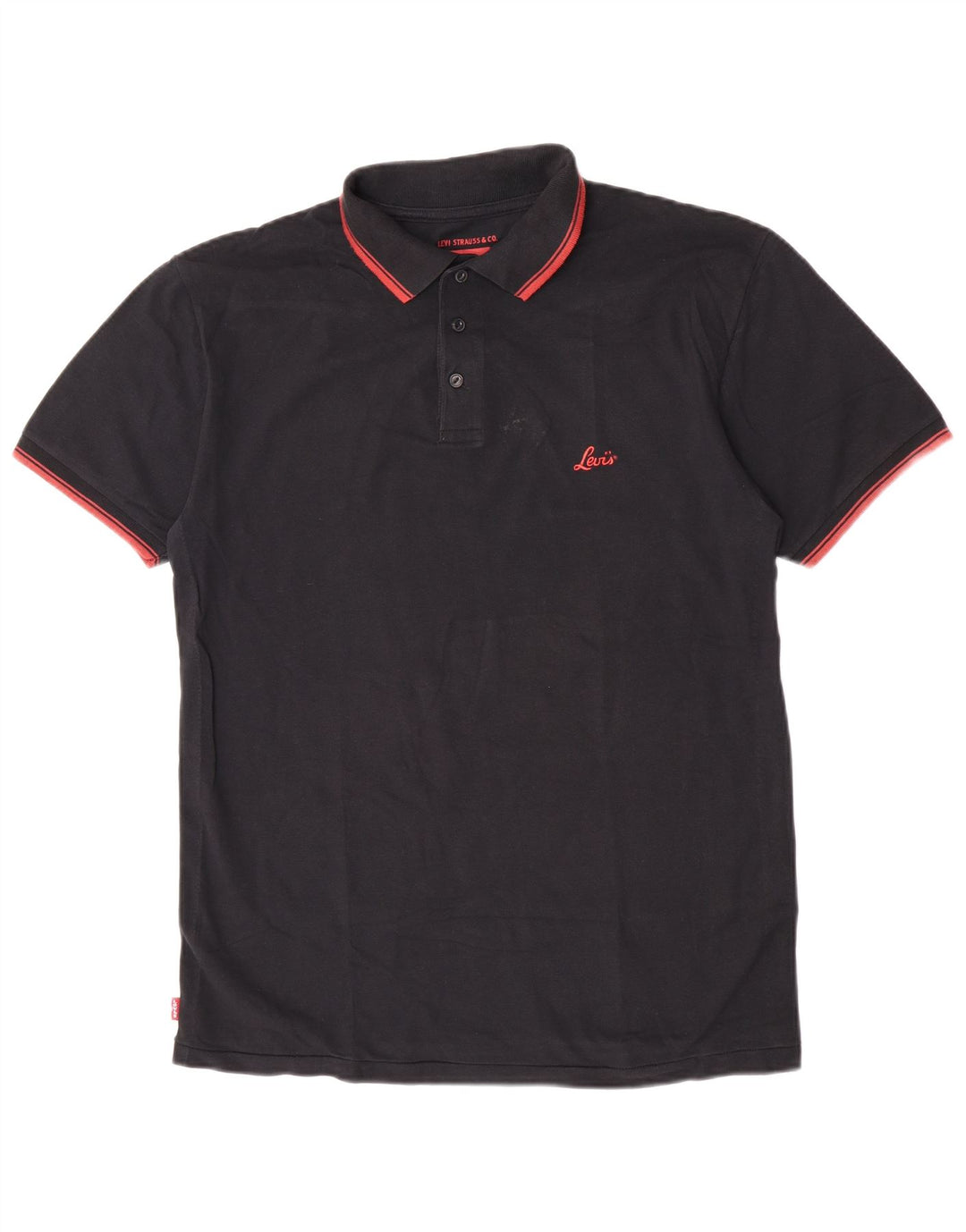 Levi's Mens Polo Shirt 2XL Black Cotton