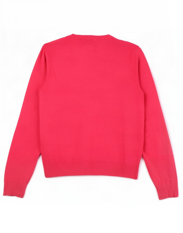 Marks & Spencer Womens Crop Cardigan Sweater UK 12 Medium Pink Viscose