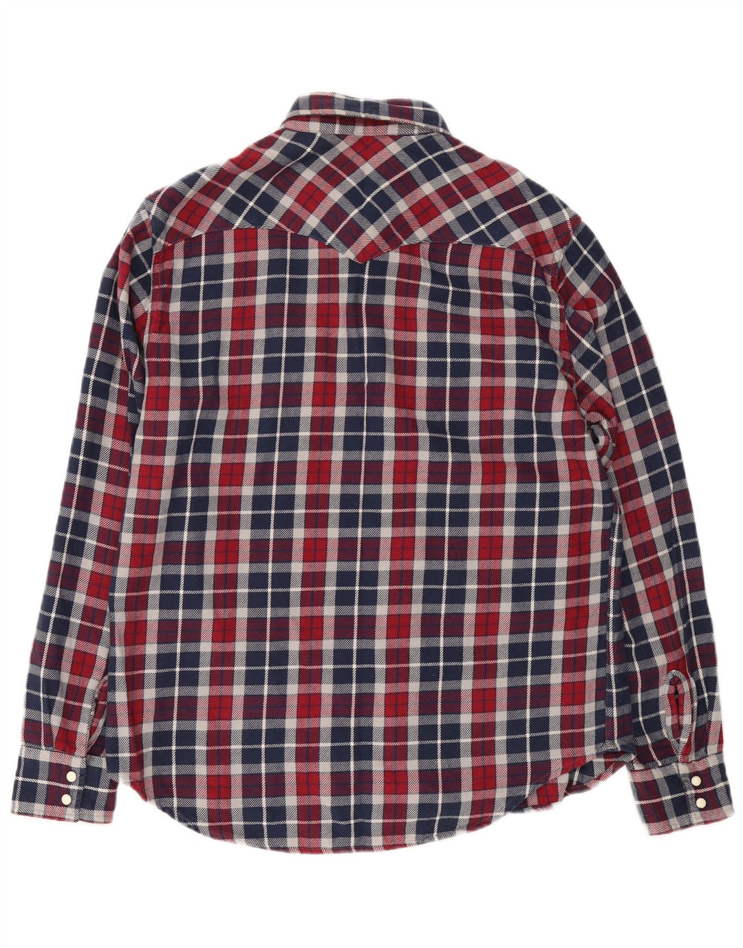 Levi's Mens Flannel Shirt Large Burgundy Check