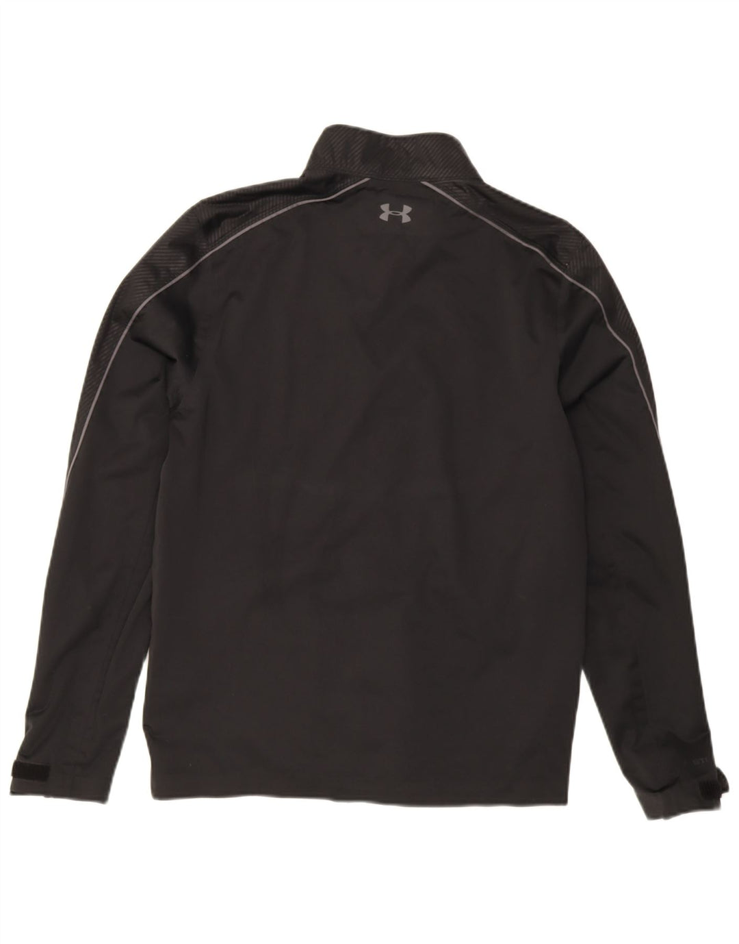 Under Armour Mens Tracksuit Top Jacket Small Black Pinstripe Polyester