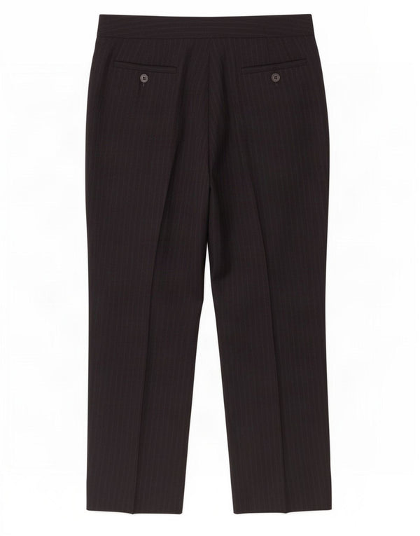 Jigsaw Womens Crop Suit Trousers UK 10 Small W27 L25 Black Pinstripe