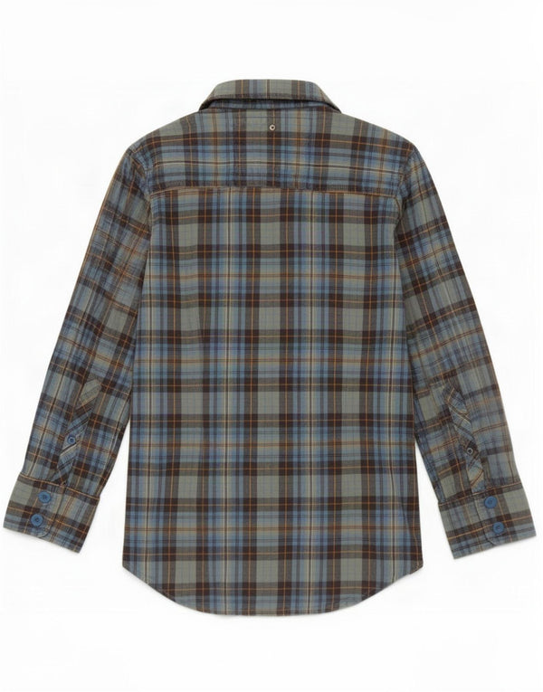 Superdry Womens Flannel Shirt UK 6 XS Blue Check Cotton