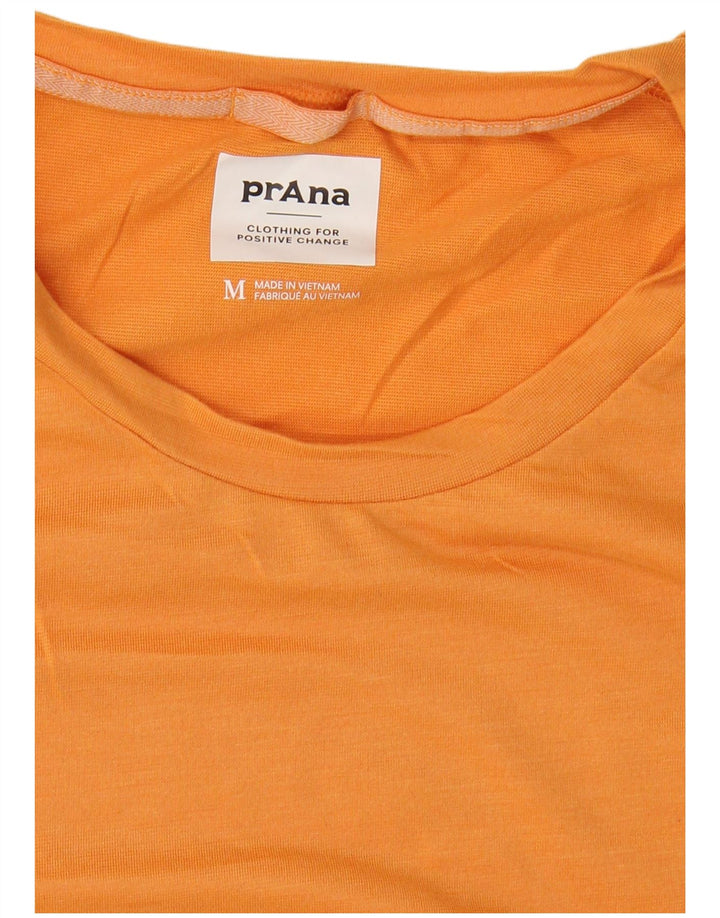 Prana Mens T-Shirt Top Medium Orange Synthetic