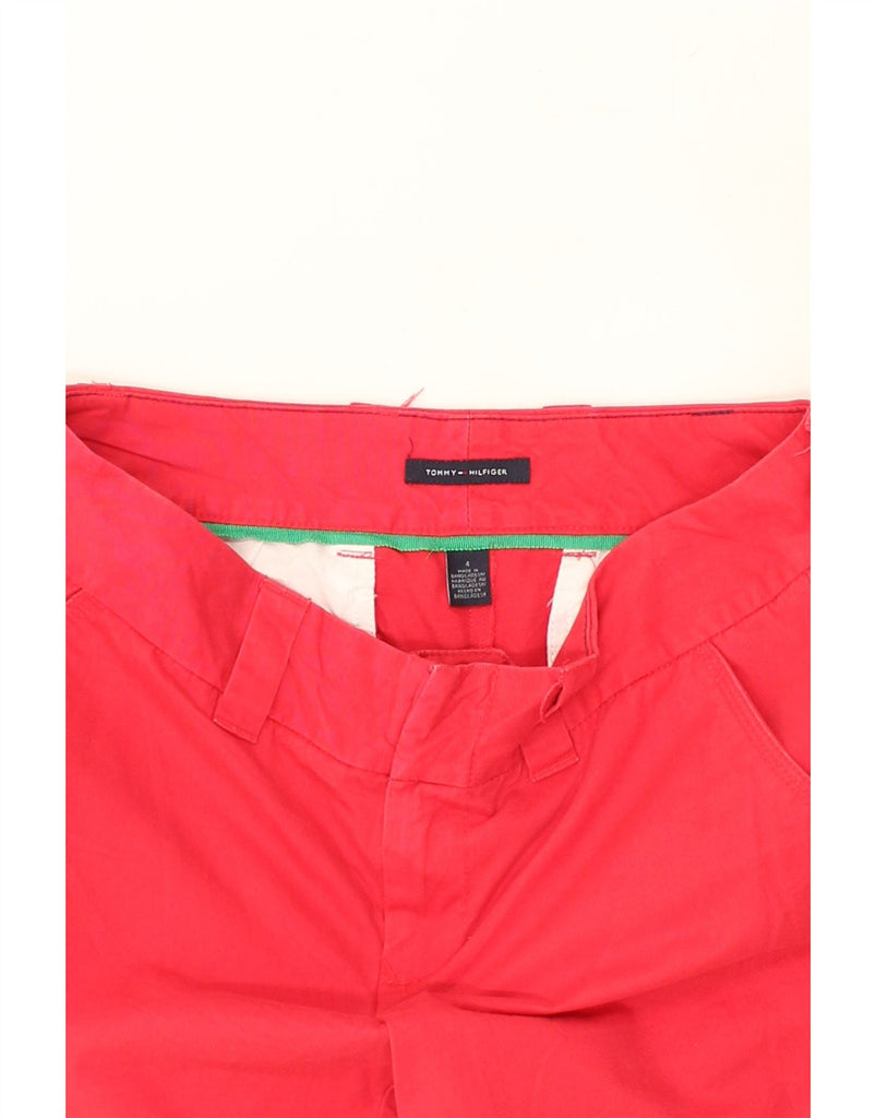 TOMMY HILFIGER Womens Chino Shorts US 4 Small W30  Red Cotton | Vintage Tommy Hilfiger | Thrift | Second-Hand Tommy Hilfiger | Used Clothing | Messina Hembry 