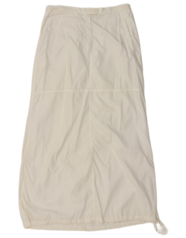 Benetton Womens High Waist Maxi Skirt W30 Medium White
