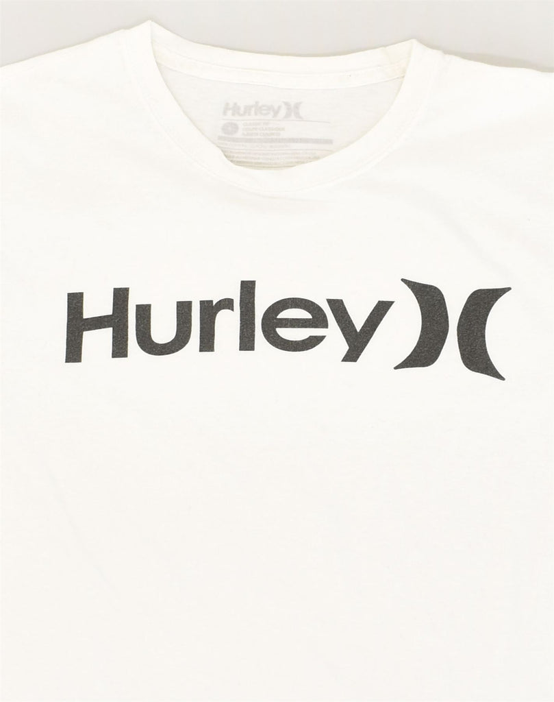 HURLEY Mens Classic Fit Graphic T-Shirt Top Small White Cotton | Vintage Hurley | Thrift | Second-Hand Hurley | Used Clothing | Messina Hembry 