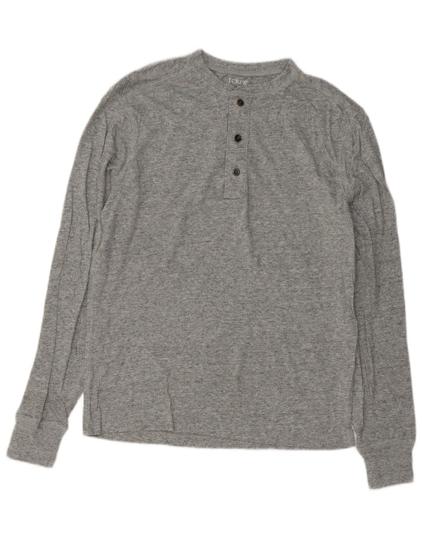 J. CREW Mens Top Long Sleeve Small Grey Flecked Cotton