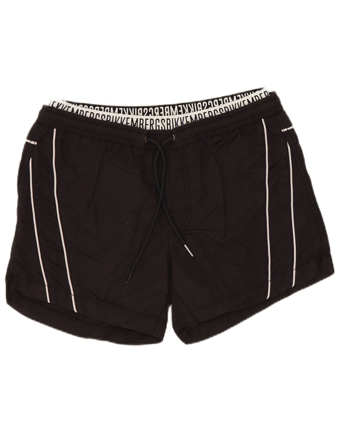 BIKKEMBERGS Mens Swimming Shorts Medium  Black Polyamide