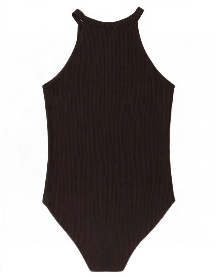 Zara Womens Trafaluc Sleeveless Bodysuit UK 12 Medium Black