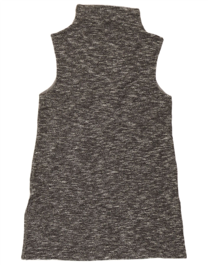 Benetton Womens Sleeveless Shift Dress UK 8 Small Grey Flecked