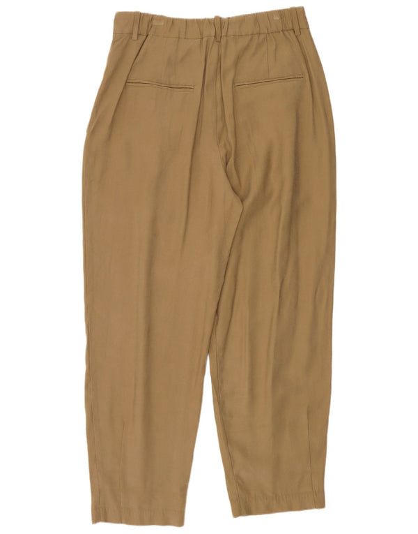 Zara Womens Pegged Chino Trousers Medium W28 L26 Khaki Viscose