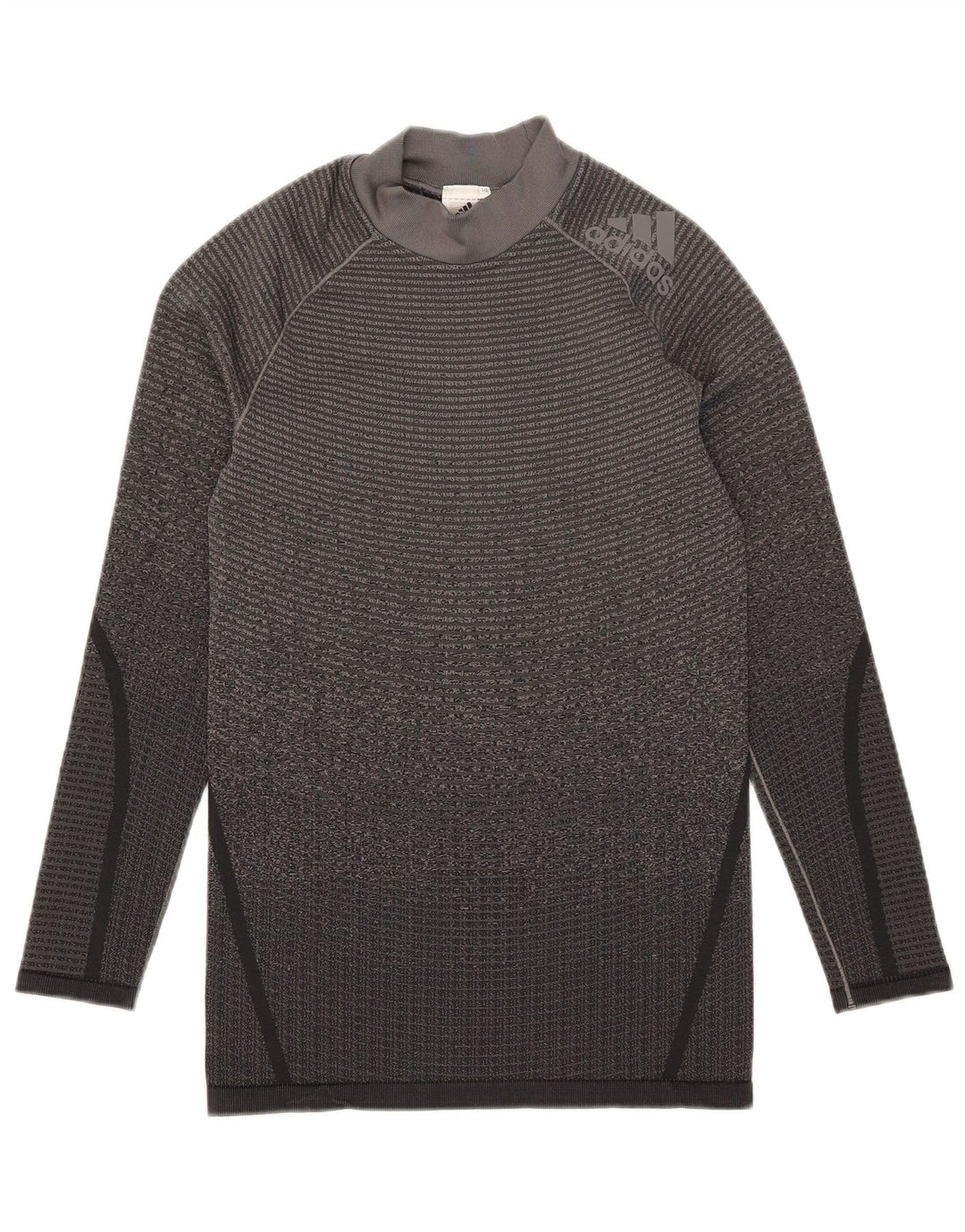 Adidas Mens Top Long Sleeve Medium Grey Polyester