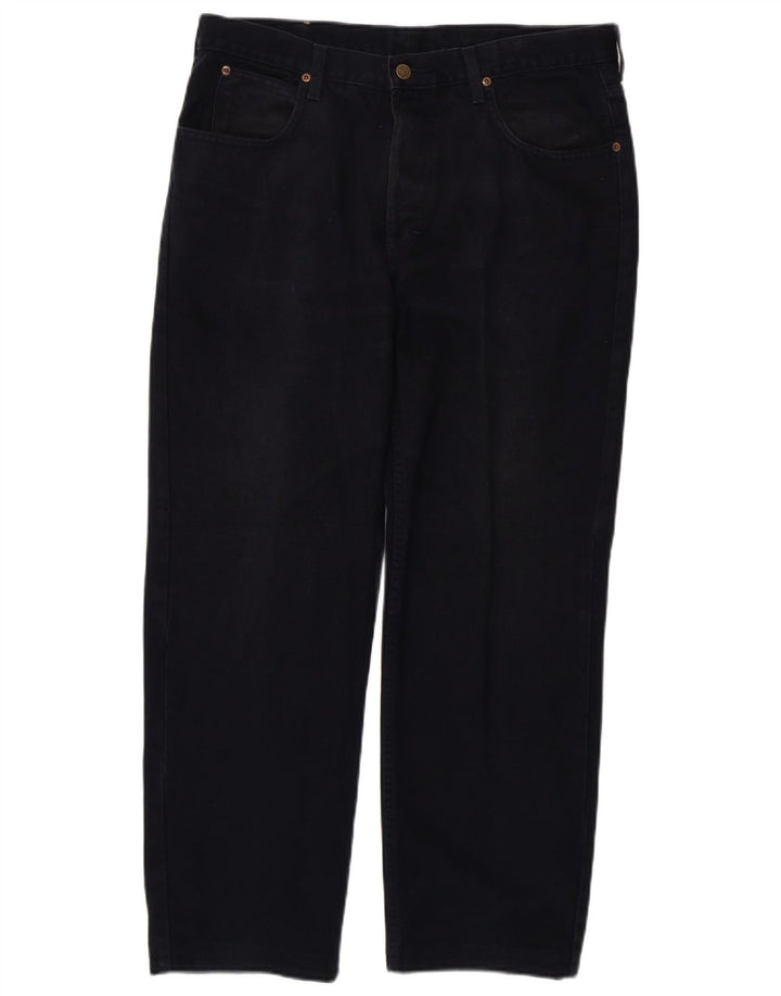 LEE Mens Straight Jeans W36 L29 Navy Blue Cotton