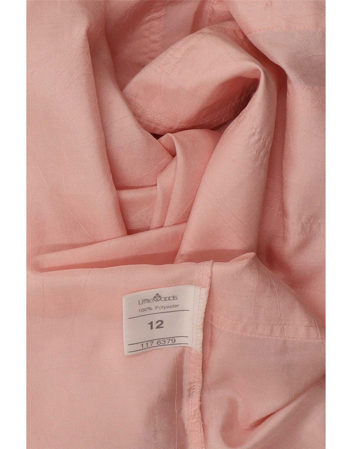 Vintage Womens Shirt UK 12 Medium Pink Polyester