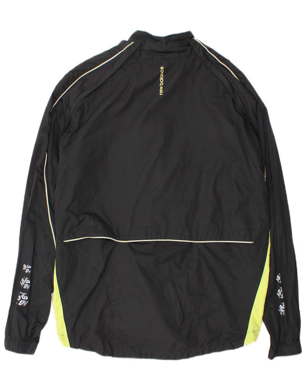 New Balance Mens Tracksuit Top Jacket Medium Black Colourblock Polyester