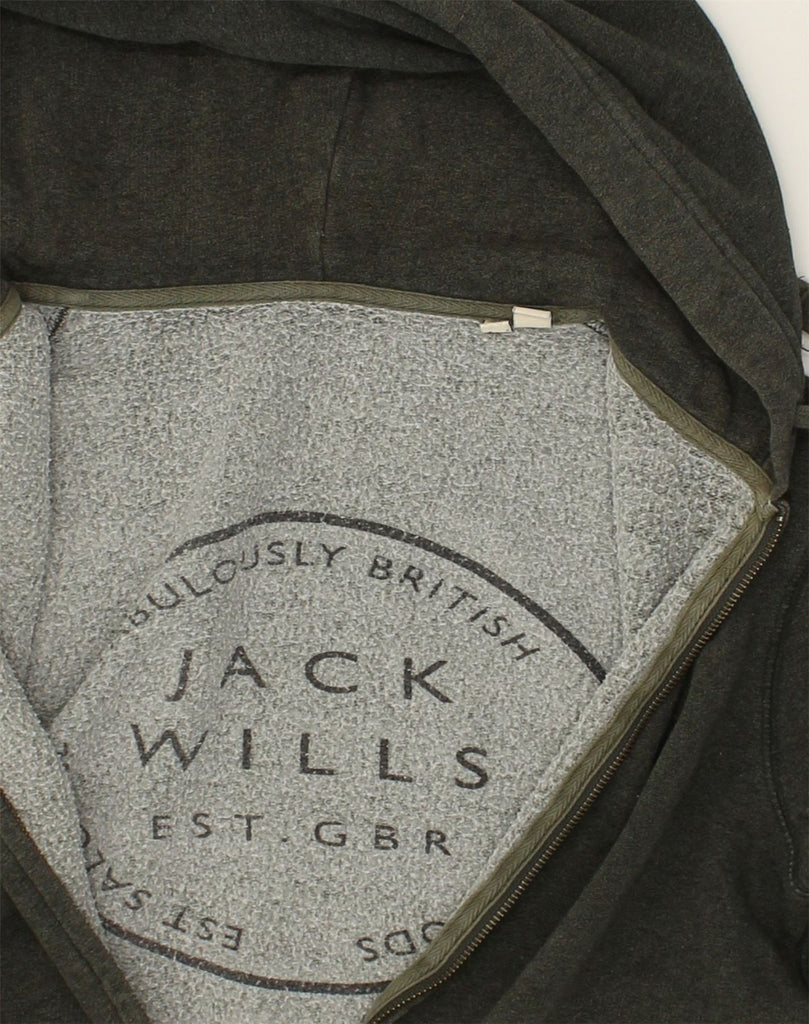 JACK WILLS Mens Zip Hoodie Sweater XS Grey Cotton | Vintage Jack Wills | Thrift | Second-Hand Jack Wills | Used Clothing | Messina Hembry 