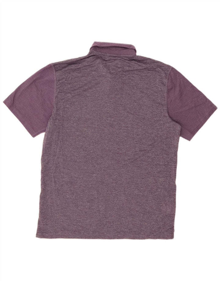 EDDIE BAUER Mens Polo Shirt Medium Purple Cotton