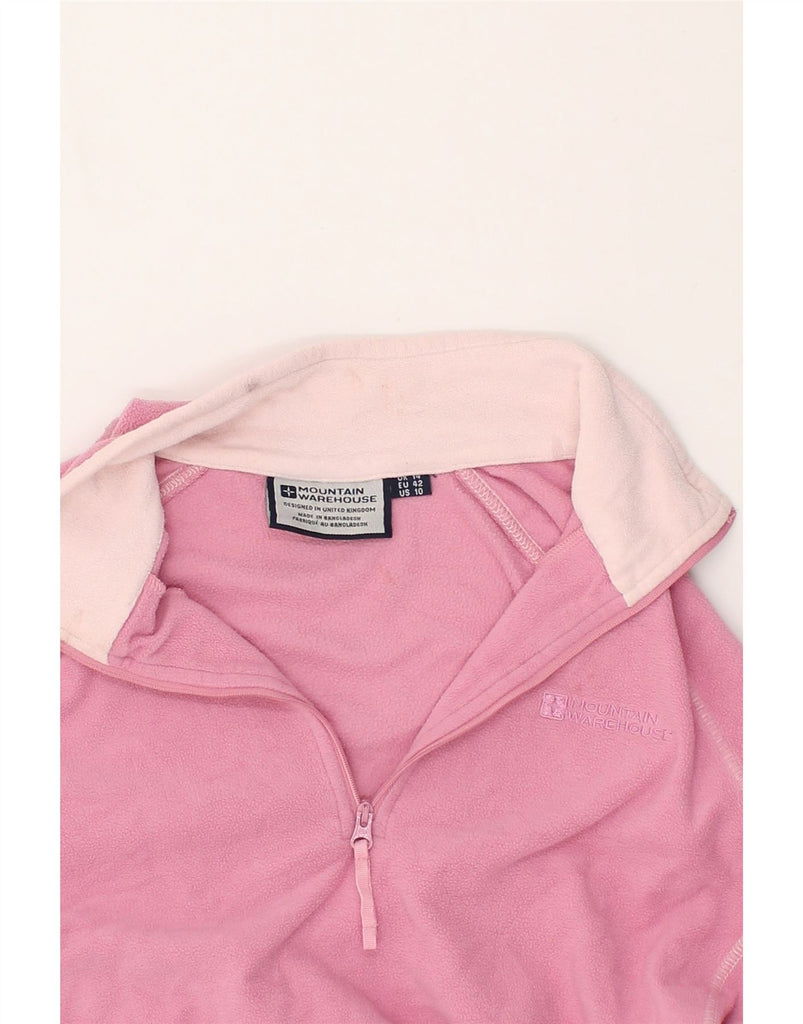 MOUNTAIN WAREHOUSE Womens Zip Neck Fleece Jumper UK 14 Large Pink | Vintage Mountain Warehouse | Thrift | Second-Hand Mountain Warehouse | Used Clothing | Messina Hembry 