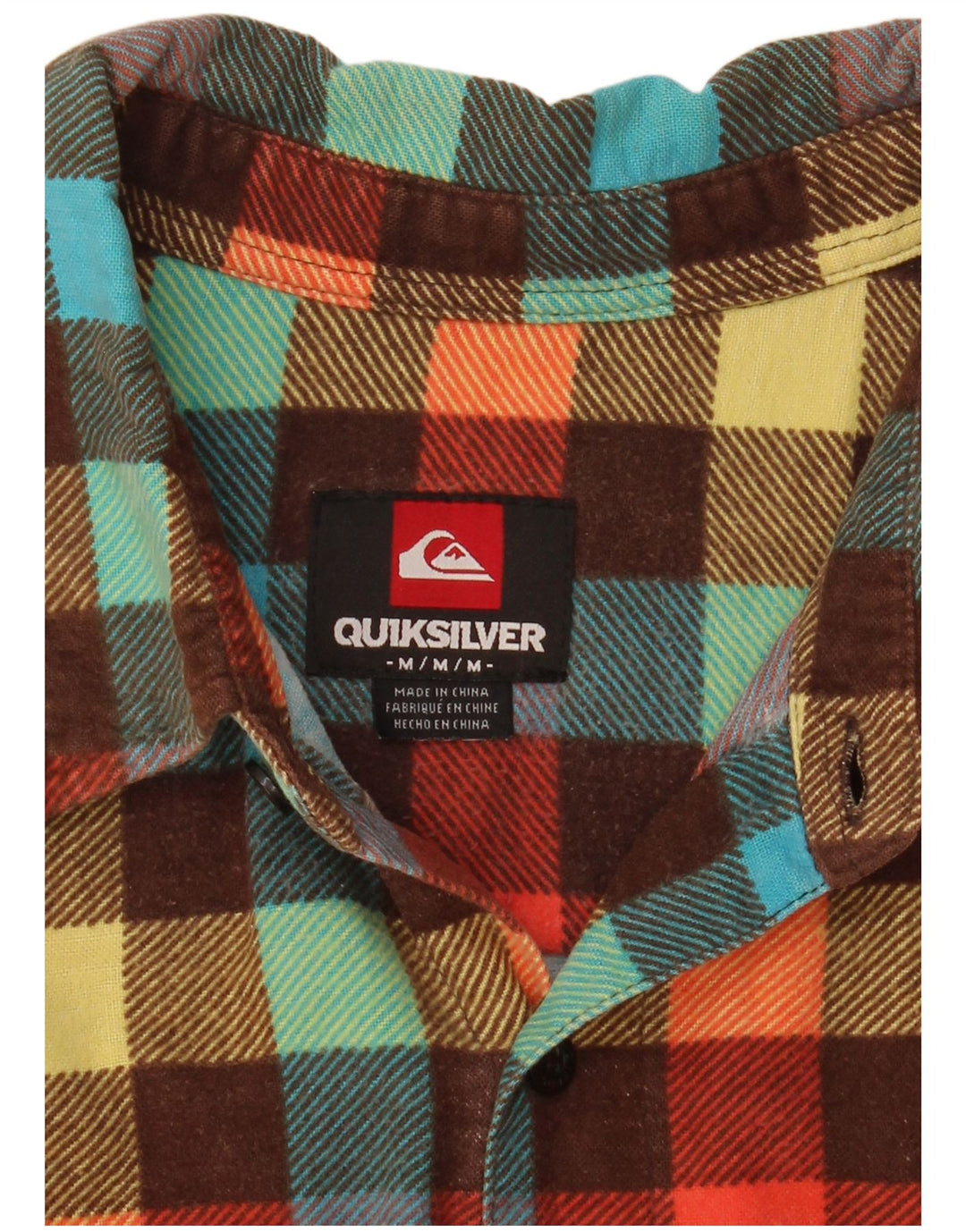 Quiksilver Mens Flannel Shirt Medium Multicoloured Check