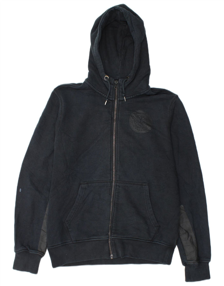 Nike Mens Graphic Zip Hoodie Sweater Medium Navy Blue Colourblock Cotton