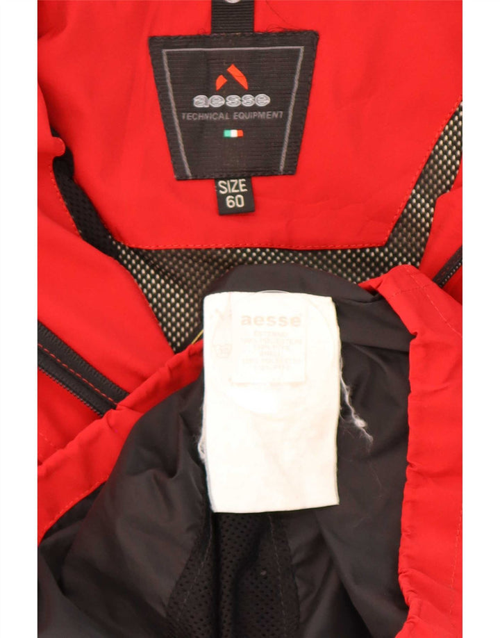 Aesse Mens Hooded Rain Jacket IT 60 5XL Red