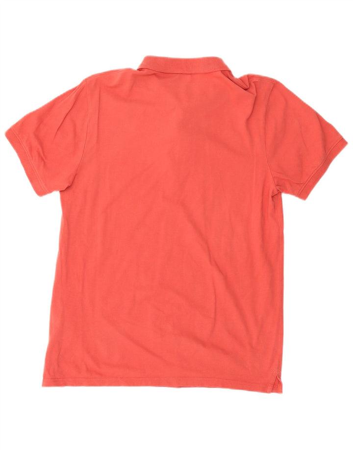 JACK & JONES Mens Polo Shirt Medium Pink Cotton