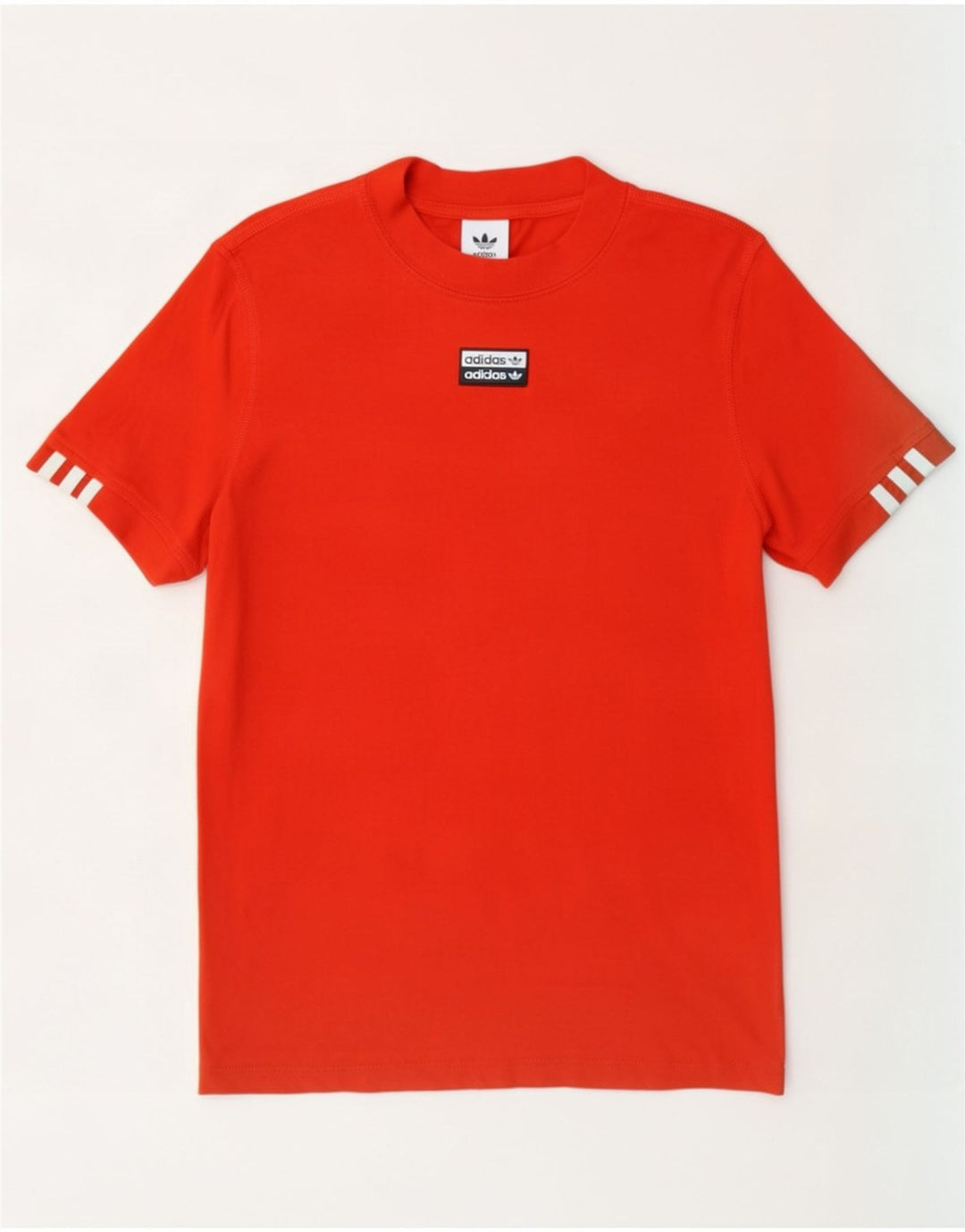 Adidas Mens T-Shirt Top Medium Orange Cotton