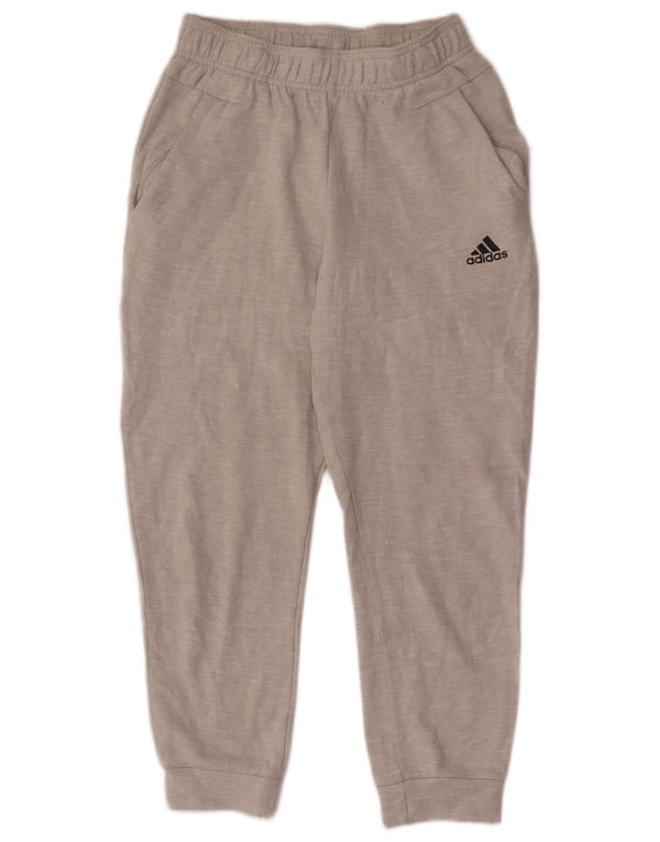 Adidas Boys Tracksuit Trousers Joggers 11-12 Years  Grey Cotton