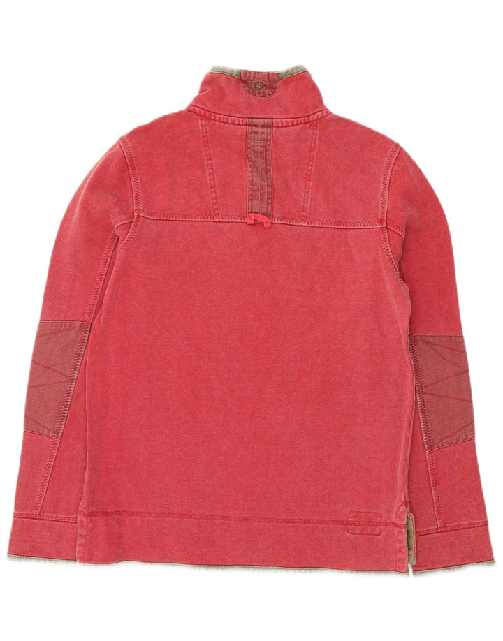 Fat Face Mens Zip Neck Sweatshirt Jumper Small Red Cotton