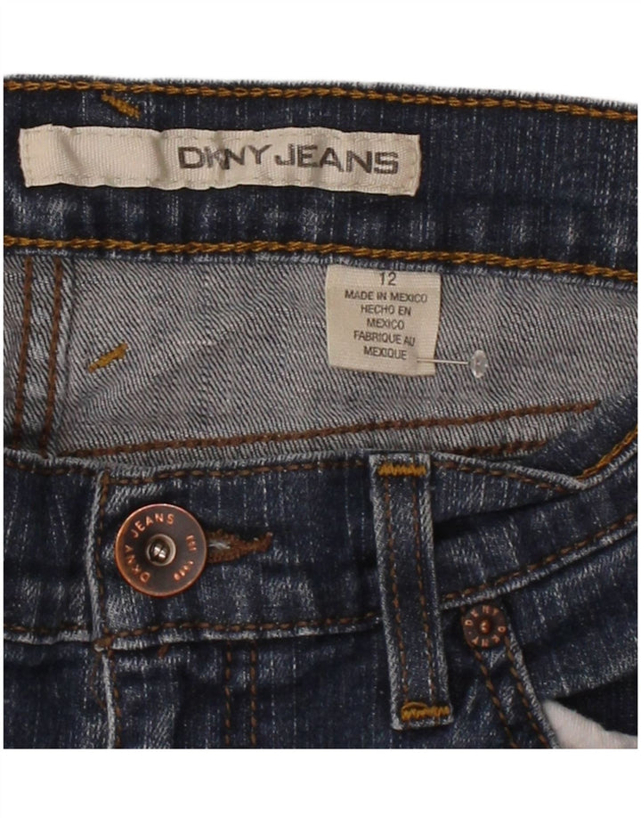 DKNY Womens Denim Shorts US 12 Large W32 Navy Blue Cotton