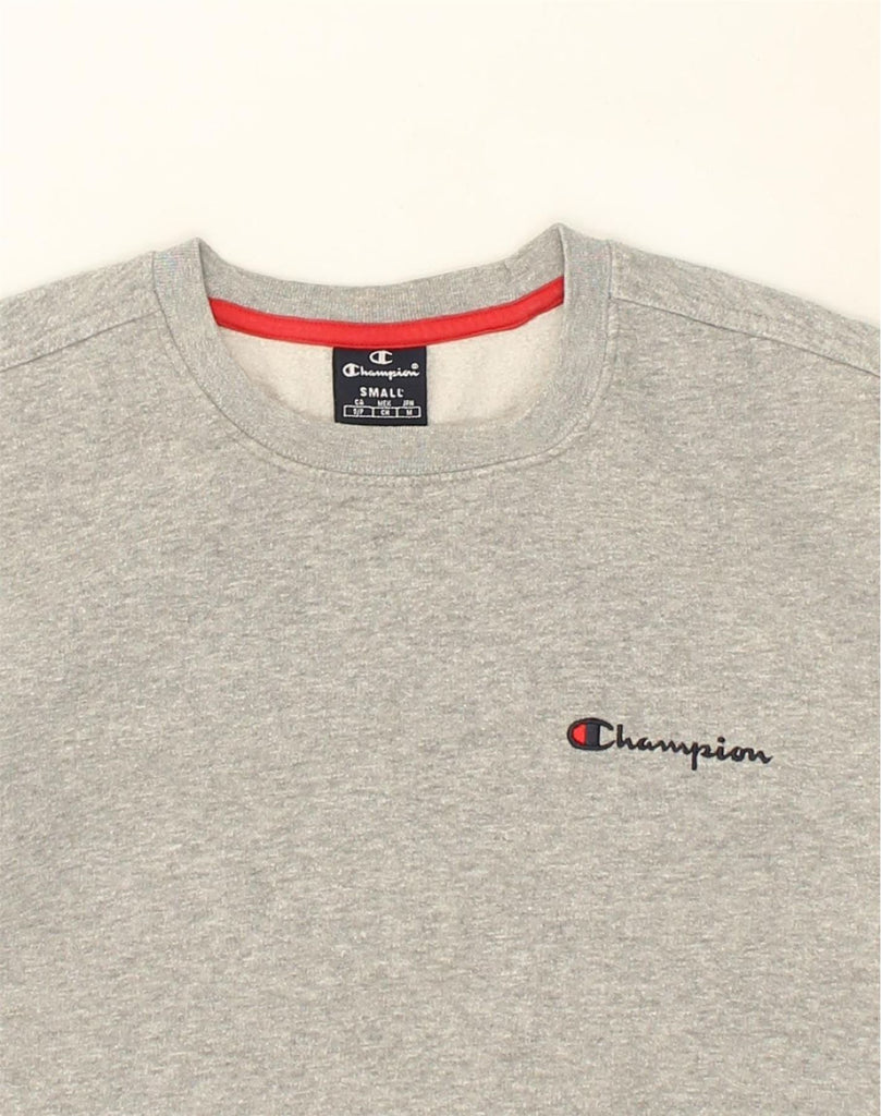 CHAMPION Mens Sweatshirt Jumper Small Grey Cotton | Vintage Champion | Thrift | Second-Hand Champion | Used Clothing | Messina Hembry 