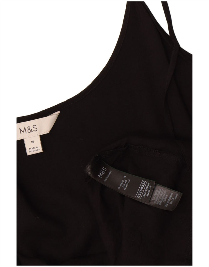 Marks & Spencer Womens Sundress UK 18 XL Black Viscose