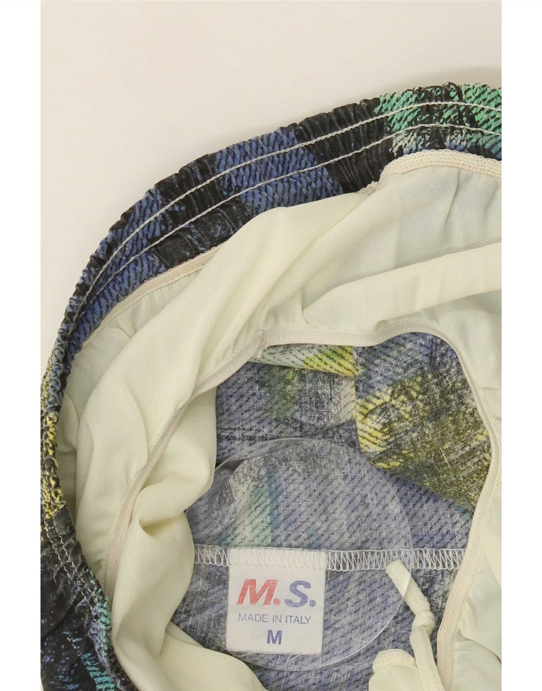Vintage Mens Abstract Pattern Graphic Swimming Shorts Medium Multicoloured