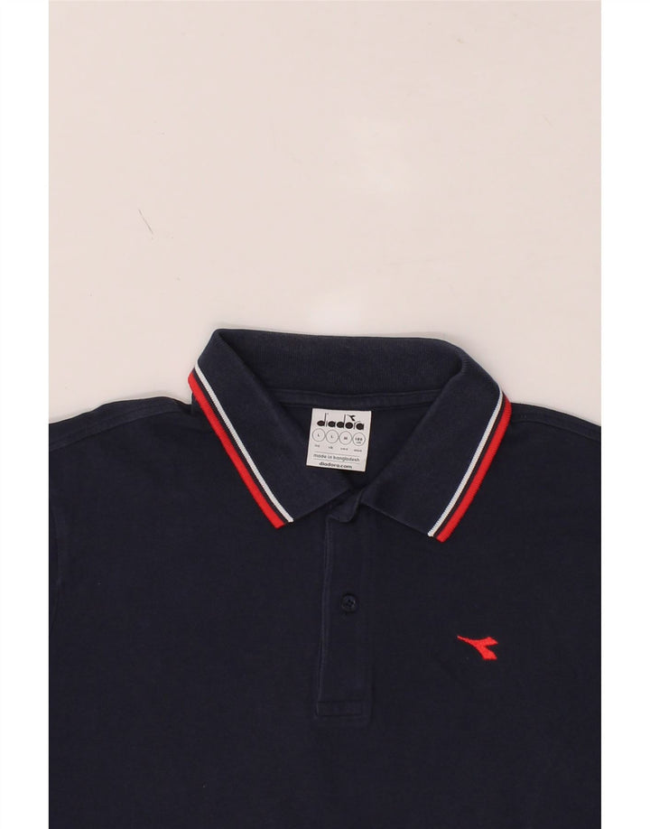 DIADORA Mens Polo Shirt Large Navy Blue Cotton Vintage Diadora and Second-Hand Diadora from Messina Hembry 