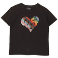 Guess Womens Oversized Graphic T-Shirt Top UK 6 XS Black
