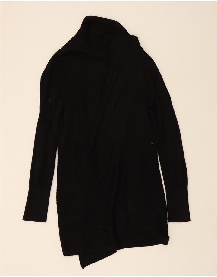 LIPSY Womens Longline Open Cardigan Sweater UK 12 Medium Black Acrylic Vintage Lipsy and Second-Hand Lipsy from Messina Hembry 