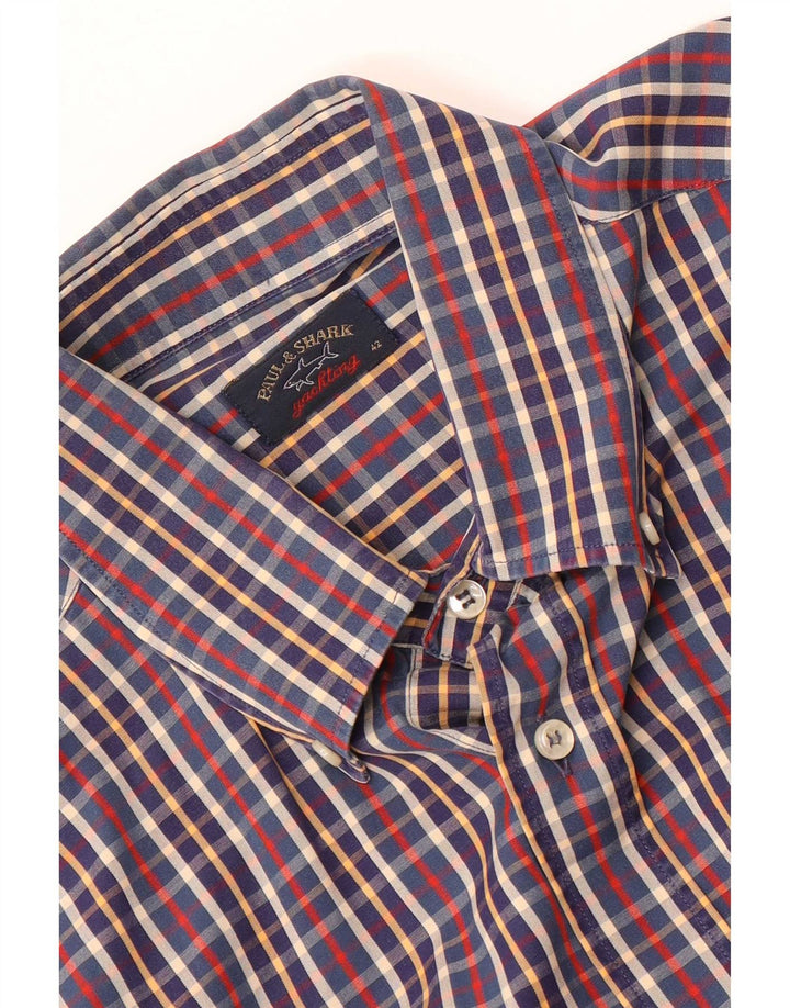 Paul & Shark Mens Shirt Size 42 Large Multicoloured Check