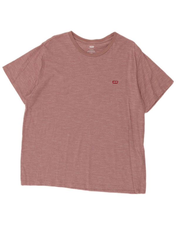 Levi's Mens Standard T-Shirt Top XL Pink Pinstripe Cotton