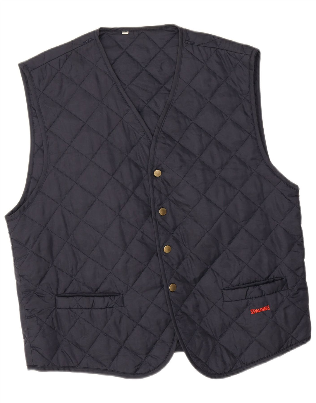 Spalding Mens Quilted Gilet UK 42 XL Navy Blue