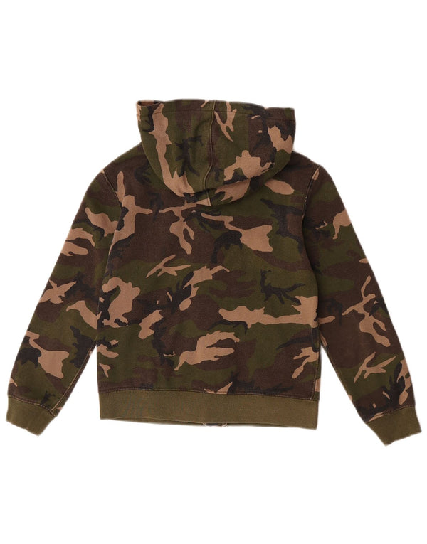 Polo Ralph Lauren Boys Zip Hoodie Sweater 6-7 Years Green Camouflage Cotton