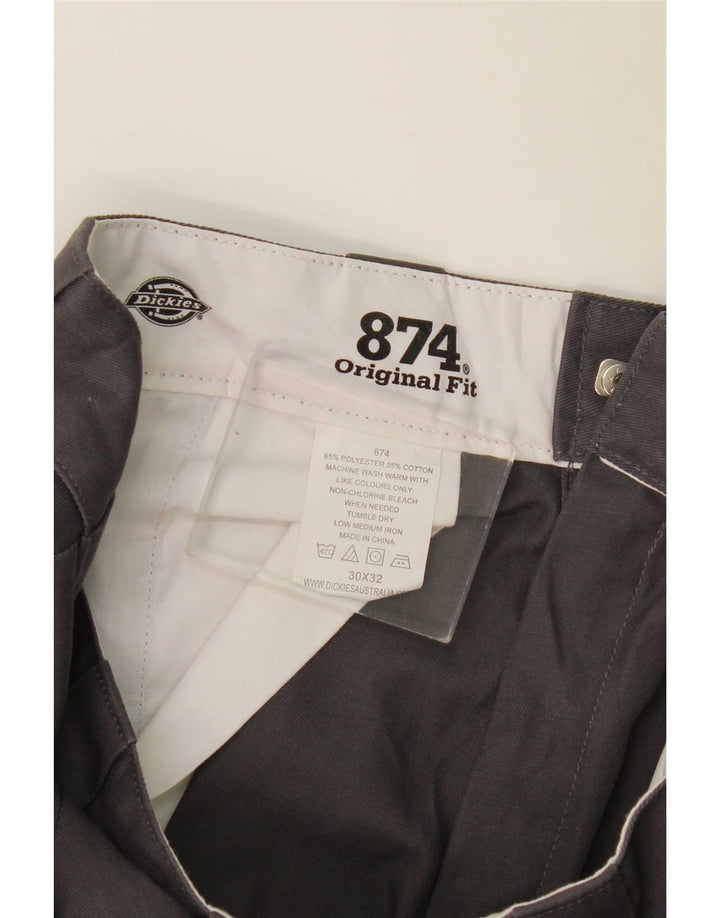 Dickies Mens Straight Original Fit Chino Trousers W30 L32 Grey Polyester