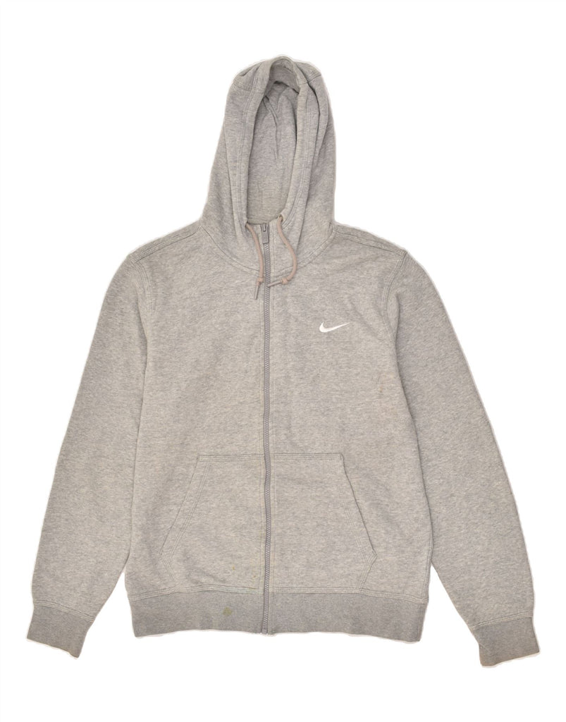 NIKE Mens Zip Hoodie Sweater Medium Grey Cotton | Vintage Nike | Thrift | Second-Hand Nike | Used Clothing | Messina Hembry 