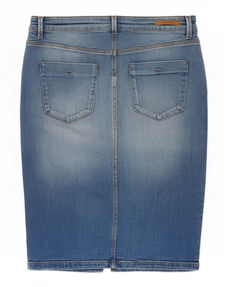 Massimo Dutti Womens Denim Skirt EU 38 Small W28 Blue