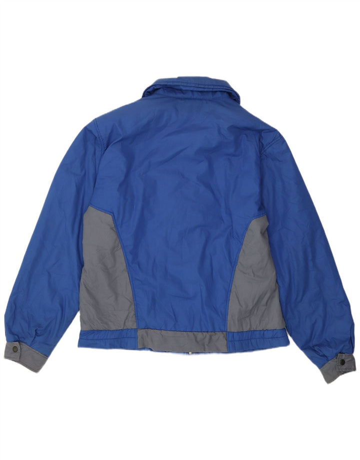 Puma Mens Windbreaker Jacket UK 40 Large Blue Colourblock Polyester