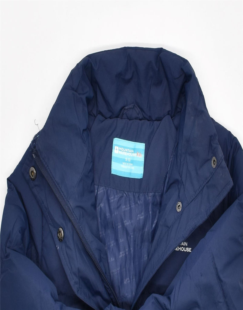 MOUNTAIN WAREHOUSE Girls Padded Coat 9-10 Years Navy Blue Polyester | Vintage | Thrift | Second-Hand | Used Clothing | Messina Hembry 