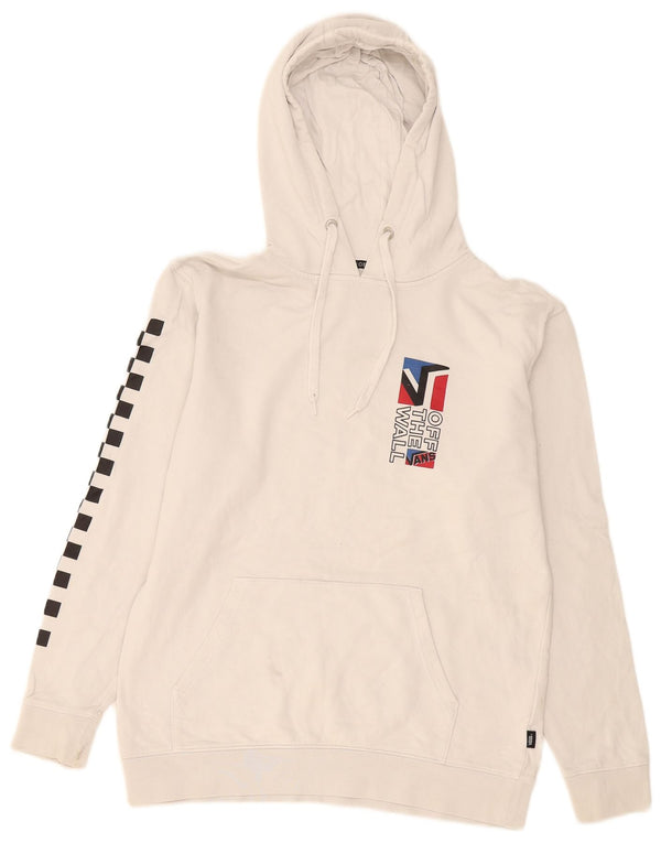 Vans Mens Graphic Hoodie Jumper Medium White